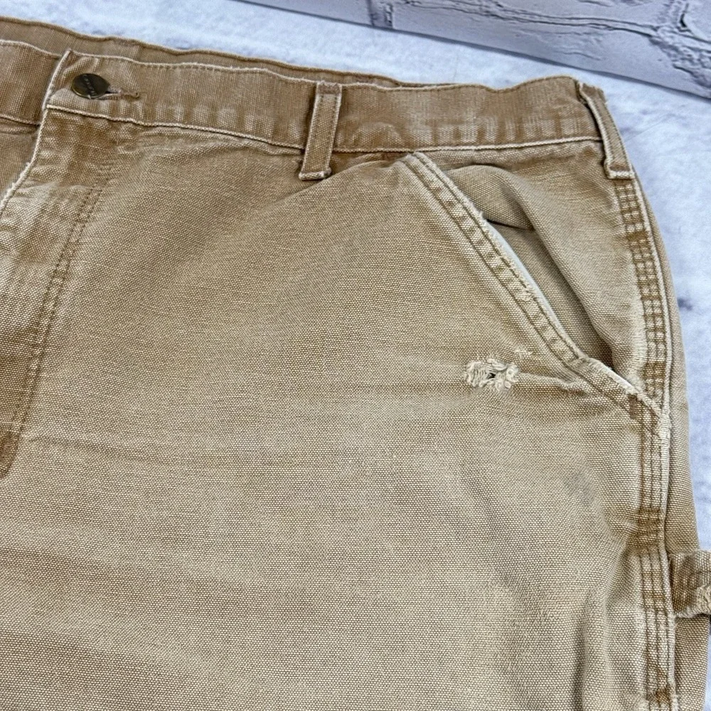 Carhartt Mens Washed Duck Work Pants 38x32 Original Dungaree Fit B11-BRN 2018 *E